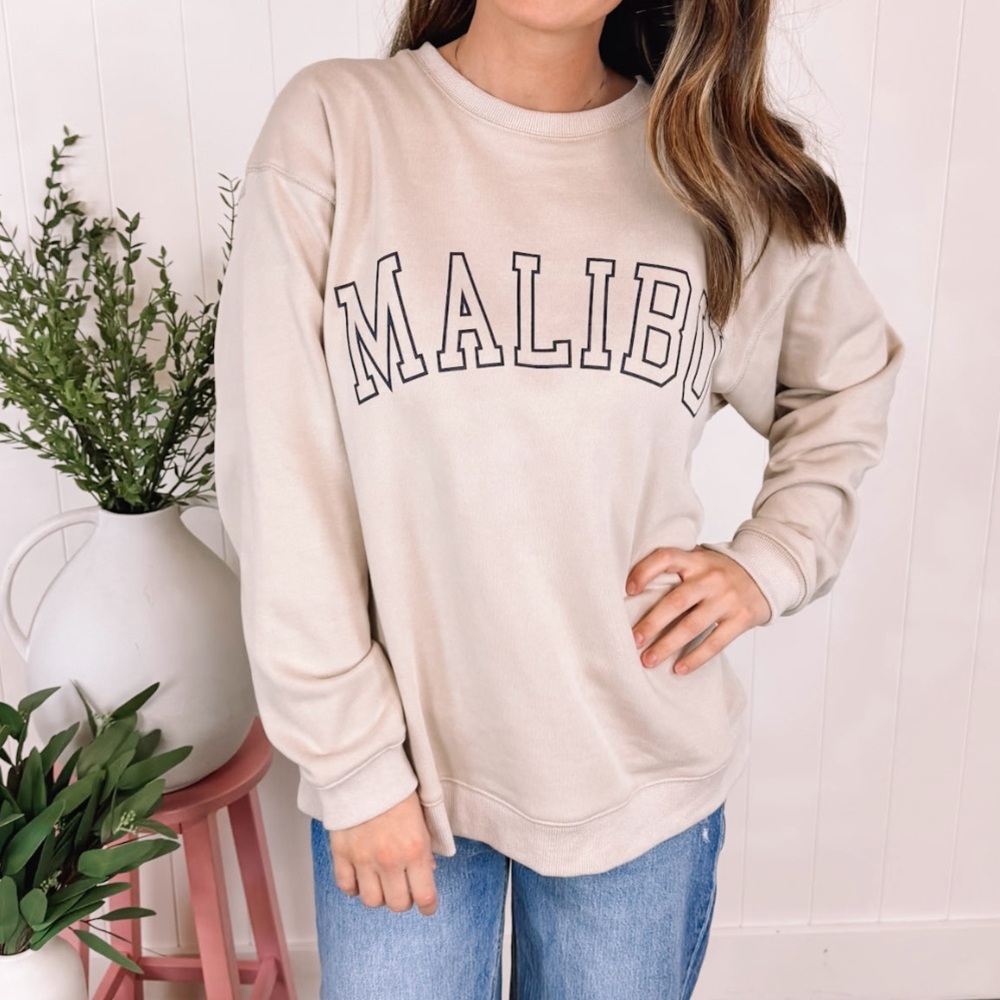 Malibu neutral sweatshirt